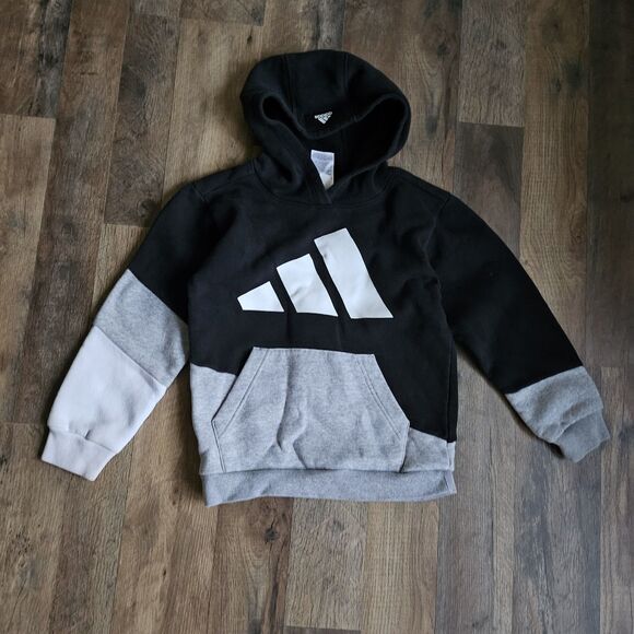 Adidas Black and Grey Hoodie & Jogger Set – Size XS (7 Years) - Picture 2 of 8